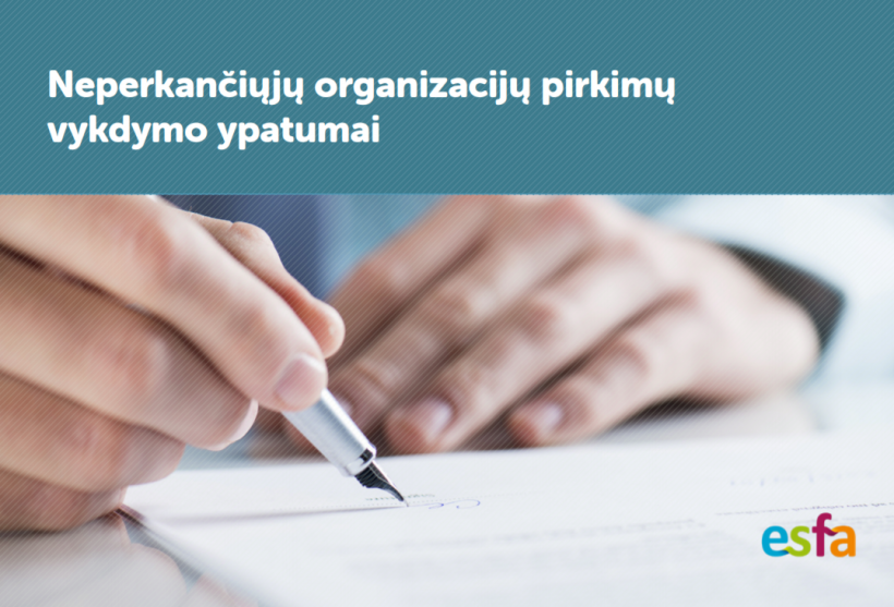 Parengtas naujas leidinys apie neperkančiųjų organizacijų pirkimus