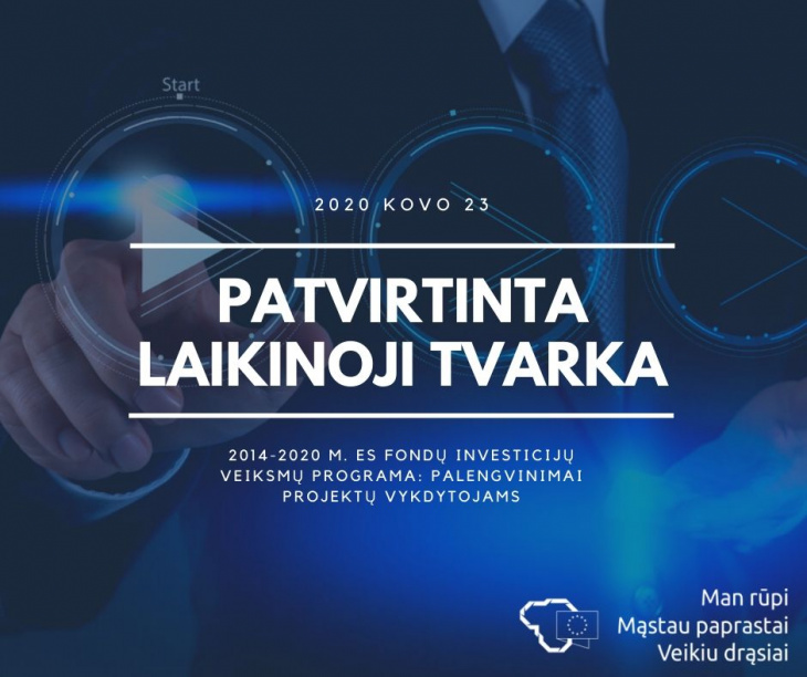 Patvirtinti ES fondų lėšomis finansuojamų projektų administravimo supaprastinimai